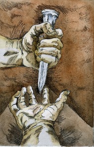 crucified hand