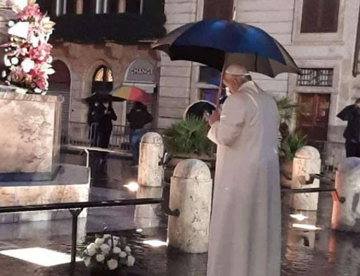 Pope Francis Immaculate Spanish steps